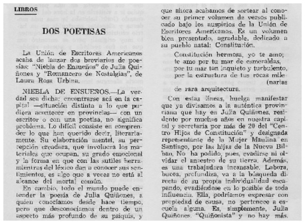 Dos poestisas