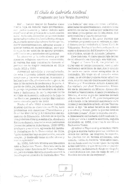 El Chile de Gabriela Mistral