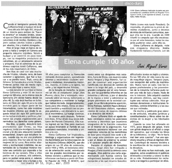 Elena cumple 100 años