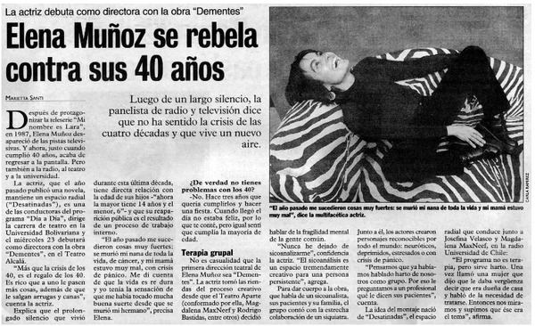 Elena Muñoz se rebela contra sus 40 años