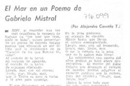 El mar en un poema de Gabriela Mistral