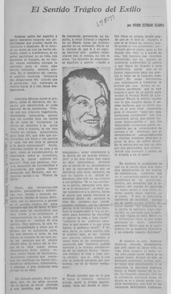 El sentido trágico del exilio