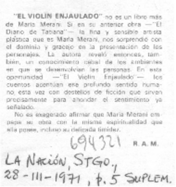 El violín enjaulado"