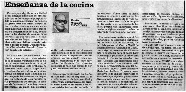 Enseñanza de la cocina