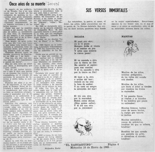 Gabriela, "la divina"