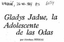 Gladys Jadue, la adolescente de las olas