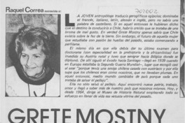 Grete Mostny : [entrevista]