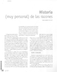 Historia (muy personal) de las razones.