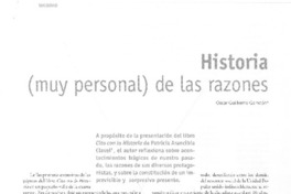 Historia (muy personal) de las razones.