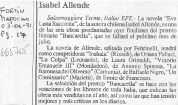 Isabel Allende.