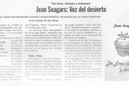 Jean Seager, voz del desierto.