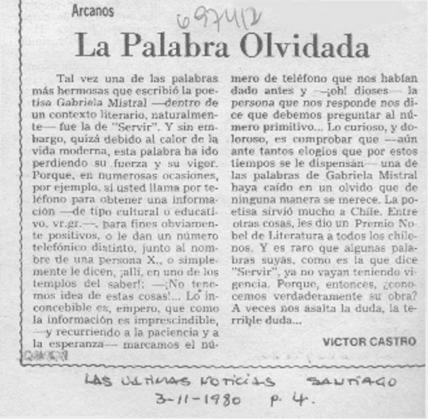 La palabra olvidada