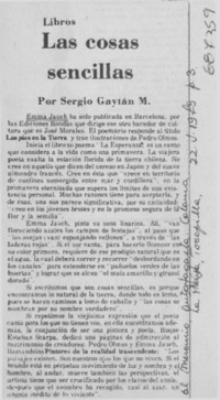 Las cosas sencillas