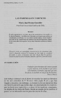 Las Paremias en Terencio.