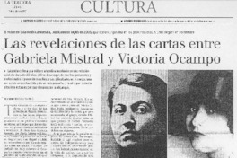 Las revelaciones de las cartas entre Gabriela Mistral y Victoria Ocampo