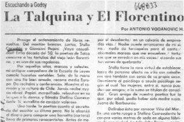 La talquina y el florentino  [artículo] Antonio Vodanovic H.