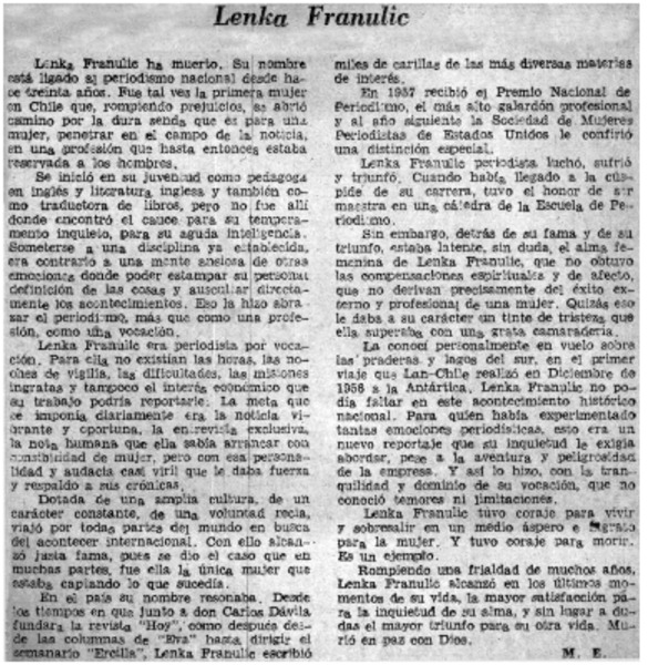 Lenka Franulic