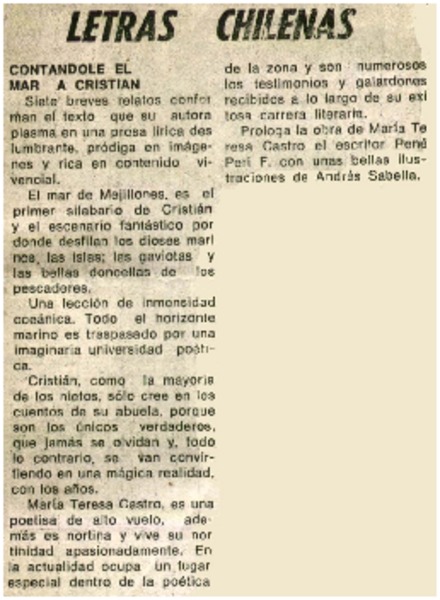 Letras chilenas.