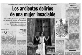 Los ardientes delirios de una mujer insaciable : [entrevista]