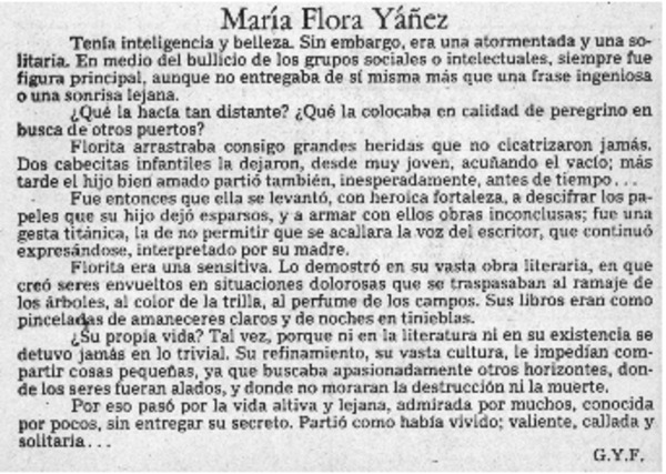 María Flora Yáñez