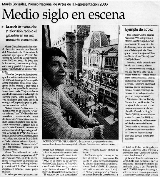 Medio siglo en escena.