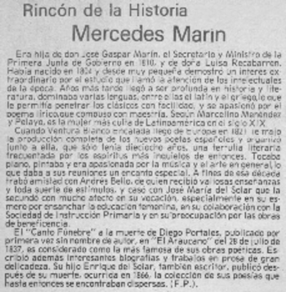Mercedes Marín.
