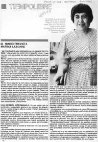Minientrevista Marina Latorre.