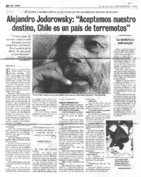 Aceptemos nuestro destino, Chile es un país de terremotos [entrevistas]
