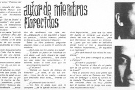 Autor de miembros florecidos : [entrevista]