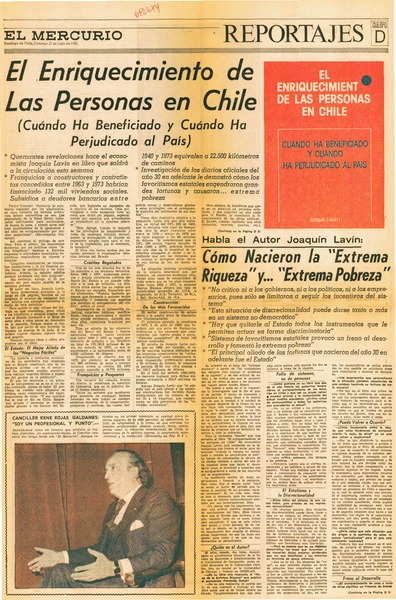El enriquecimiento de las personas en Chile (cuando ha beneficiado y cuando ha perjudicado al país) : [entrevista]