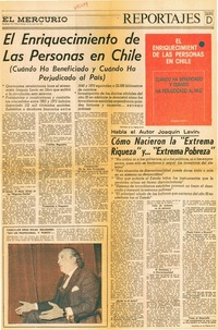 El enriquecimiento de las personas en Chile (cuando ha beneficiado y cuando ha perjudicado al país) : [entrevista]