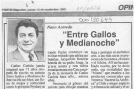 "Entre gallos y medianoche"  [artículo] Nano Acevedo.