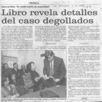 Libro revela detalles del caso degollados  [artículo] José Ale.