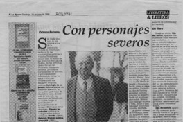 Con personajes severos  [artículo] Patricia Espinosa.