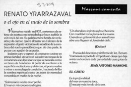 Renato Yrarrázaval  [artículo] Massone