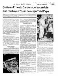 Quién es Ernesto Cardenal, el sacerdote que recibió un "tirón de orejas" del Papa.