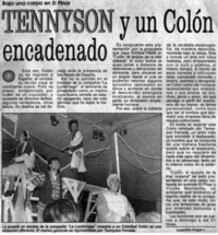 Tennyson y un Colón encadenado