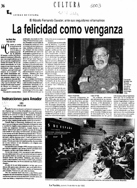 La felicidad como venganza  [artículo] Ana María Risco.