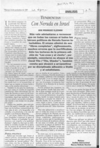 Con Neruda en Israel