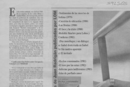 Caminando con Juan Radrigán  [artículo] Julio César Rodríguez