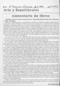 Comentario de libros  [artículo] Antonio Rojas Gómez.