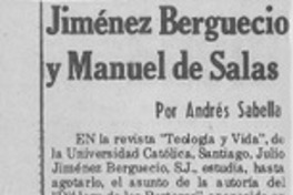 Jiménez Berguecio y Manuel de Salas