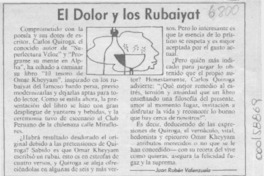 El dolor y los rubaiyat  [artículo] Juan Rubén Valenzuela.