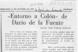 "Entorno a Colón" de Darío de la Fuente  [artículo] José Vargas Badilla.