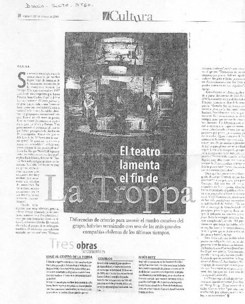 El Teatro lamenta el fin de La Troppa