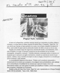 Popol vuh, notable  [artículo] Robin Hood.