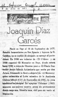 Joaquín Díaz Garcés.  [artículo]