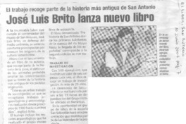 José Luis Brito lanza nuevo libro