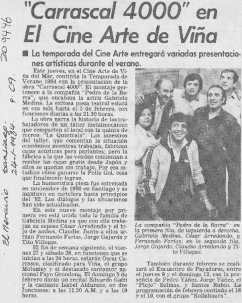 "Carrascal 4000" en el cine arte de Viña