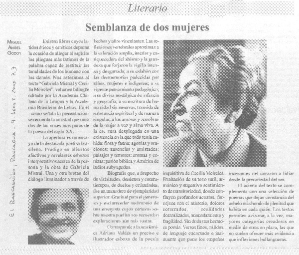 Semblanza de dos mujeres